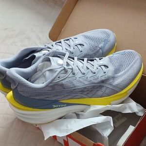 Puma Men's Nitro 4 Gray and Yellow Athletic Shoes